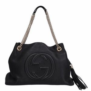 GUCCI Interlocking GG Soho Leather Chain Tote Bag
